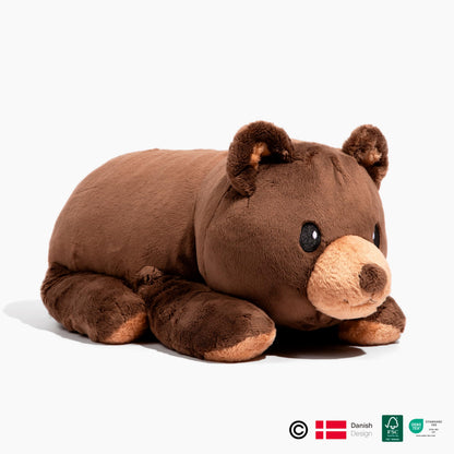 Brease 5 lb Unscented Weighted Brown Teddy Bear Plush Toy - Gentle Companion for Children and Adults, Soft Plushie for Boys and Girls, Snuggly Bear for Comfort, Calm, and Gentle Embrace