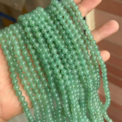 MJDCB Natural Stone Beads Green Aventurine Round Loose Beads for Jewelry Making DIY Bracelet Necklace (6mm)