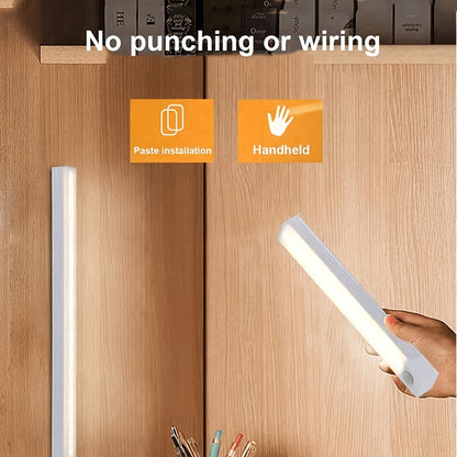 Office Light, Motion Sensor Light, Cabinet Wardrobe Light, Wireless LED Night Light, Stair Backlight, Rechargeable, Suitable for Room, Kitchen, Closet, Stairs, Bathroom and Hallway - Wall Mount, Desktop, Ceiling, Pole Mount, Touch Switch, Indoor Use