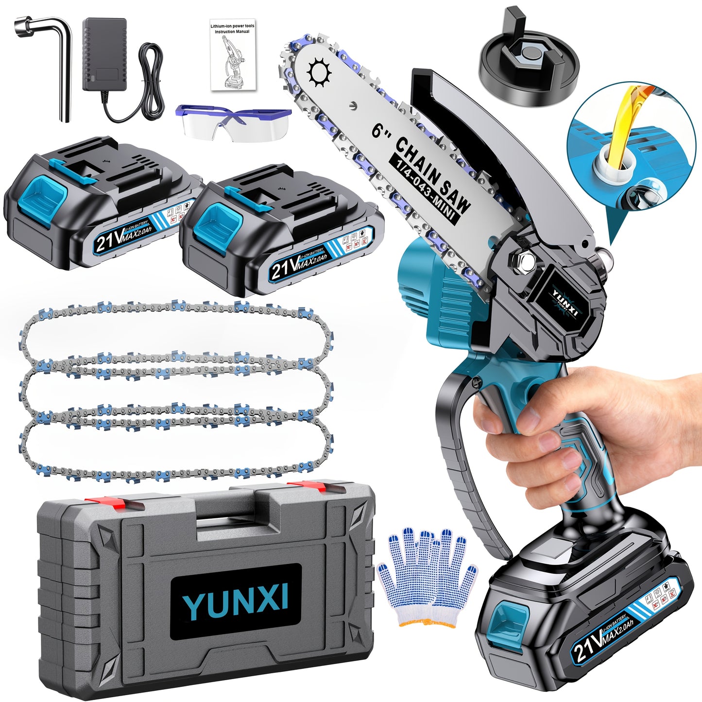 Mini ChainsawCordless, Lightweight & Portable Handheld Electric Tree Cutter with Splash Guard, Security Lock, Optional Rechargeable Battery, And Safe Trimming for Quick Cutting Of Tree Branches, Courtyard, Household, And Garden, Gifts for Man.pruning