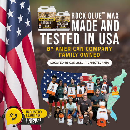 Petra Max Rock Glue for Landscaping, 1 Gallon - Wide Coverage & Pet Safe Mulch Glue for Rocks - Lockdown Gravel/Pebbles/Stones - Sticky Clear Gravel Binder & Decomposed Granite Stabilizer