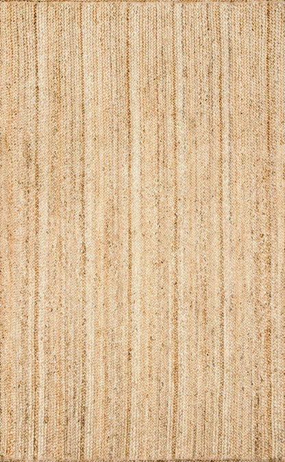 nuLOOM 6x9 Rigo Jute Hand Woven Area Rug, Natural, Solid Farmhouse Design, Natural Fiber, For Bedroom, Living Room, Dining Room, Hallway, Office, Kitchen, Entryway