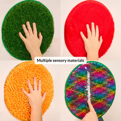 Sensory Wall Panel for Kids | Touch, Feel & Learn | Caterpillar Sensory Room Toys | Activity Play Panels | Wall Busy Board | Calm Down Corner Equipment | Flip Sequin Fabric | For Autism, ADHD, Anxiety
