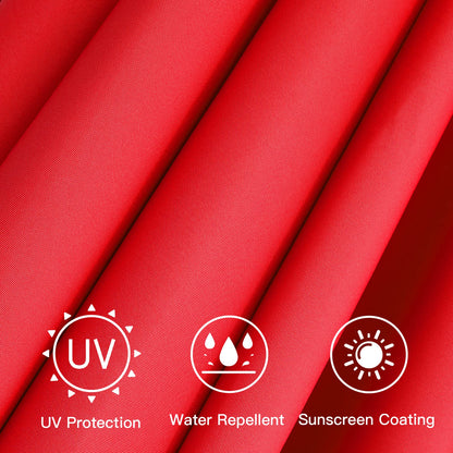 Sunnyglade 9ft Patio Umbrella Replacement Canopy Market Umbrella Top Canopy (Red)