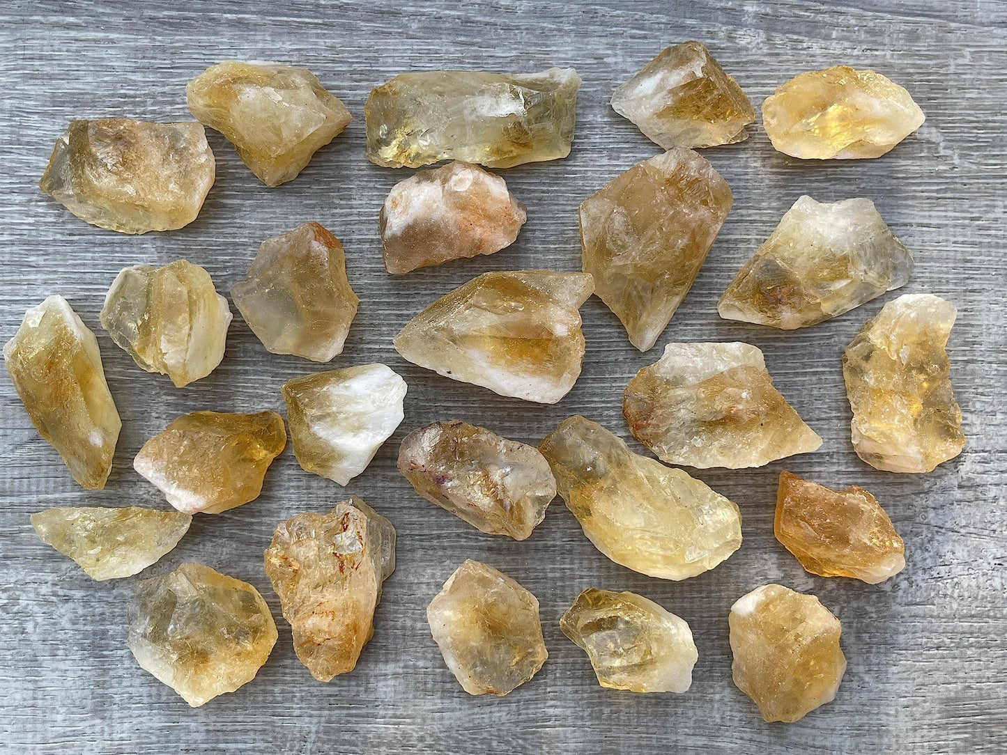 GAF TREASURES 3 Pcs Raw Citrine Crystals, Natural Citrine Stone, Natural Rough Citrine Crystals, Citrine Rough, Citrine Healing Crystals (Citrine)