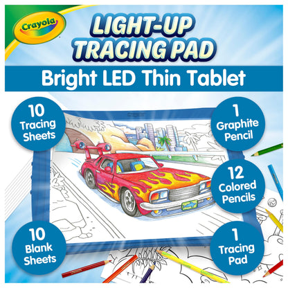 Crayola Light Up Tracing Pad - Blue, Drawing & Tracing Projector for Kids, Sketching Light Box Table, Toys for Kids, Gift for Girls & Boys, Ages 6+