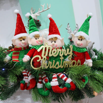 Athoinsu 4 Pack Christmas Elves Doll Pendants Hanging Ornaments Xmas Elf Boy Girl Holiday Decorations Gifts for Kids Family, 12''