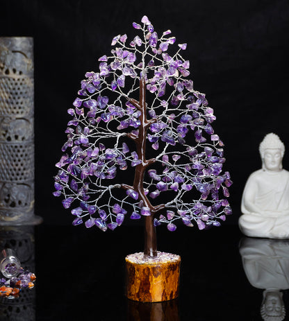 Crocon® Amethyst Crystal Tree of Life Birthday Gifts for Women Men, Friends, Healing Crystals Tree of Life Sister Gift for Her, Home Decor, Gift for Mom, House Warming Gift New Home Unique Gifts Idea