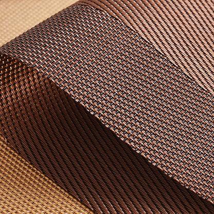 Yiaizhuo Table Placemats Dining Table Place Mats Set of 6 Heat Resistant Insulation Non-Slip Vinyl for Kitchen Dining Room 18" * 12" Brown