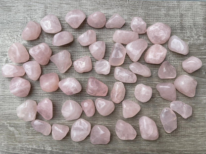 GAF TREASURES 5 Pcs Tumbled Rose Quartz Stones, Polished Quartz Healing Crystals