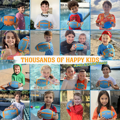 Water Football for Pool & Beach - Best Pool Toys for Kids All Ages - Easy Grip & Soft to Catch Footballs - Fun Outdoor Games Sports Toy - Pool Gifts for Kids 5 6 7 8 9 10 11 12 + Year Old Boy & Girl