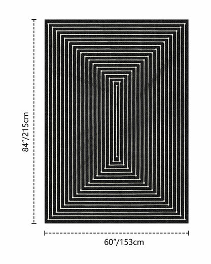 Latte&Fog 5x7 Area Rugs for Living Room Bedroom, Modern Abstract Washable Rug, Boho Non Slip Low Pile Carpet for Indoor Dining Room, Office, Dorm, Classroom, Farmhouse and Kids Room