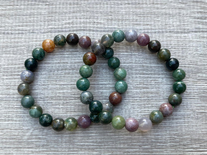 GAF TREASURES Fancy Jasper Crystal Bead Bracelet 8mm, Genuine Fancy Jasper Stretch Gemstone Bracelet, Healing Crystal Bracelet, Gift for Men & Women (1)