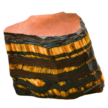 Amazing Gemstone 2 Pieces Iron Tiger Eye Raw Crystals and Healing Stones, Natural Rocks for Tumbling and DIY Raw Stones and Crystals