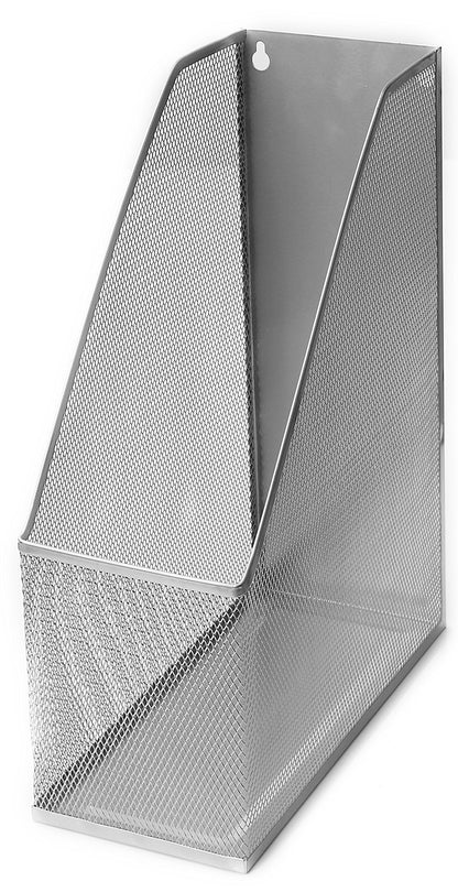 YBM HOME Mesh Steel Deluxe Magazine Rack, Extra Wide Magazine File Holder (1, Silver)
