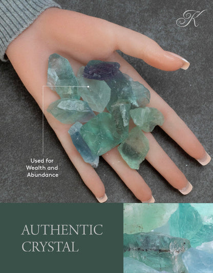 KALIFANO Rough Rainbow Fluorite 10 Stone Bulk Bundle with Healing & Calming Effects - AAA Grade High Energy Raw Fluorita - Reiki Crystal Used for Rock Tumbling and Lapidary (Family Owned and Operated)