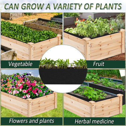 FULEIYA 1PCS Raised Garden Bed Liner Fabric Raised Garden Bed Breathable Drainage Rectangle Grow Bags with Handles Fabric Garden Bed for Outdoor Garden Bed Holds Soil - 4ft x 2ft x 1ft