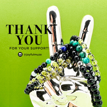 Joyfulmuze Men Gemstones Stretch Bracelet, Peridot Hematite Black Tourmaline, Handmade Spiritual Jewelry for Men, Natural Black Green Gems, Healing Chakra Bracelet, Fits 7-8.5" (peridot tourmaline)