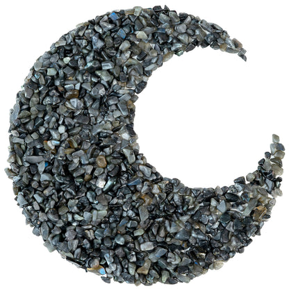 Crocon 1/2 LB Crushed Larvikite Chips Bulk Stones 1100+ Carats Natural Quartz Pieces Irregular Shape Gemstones for House Warming Gifts New Home and Chakra Healing Crystals Home Décor Gifts for Women