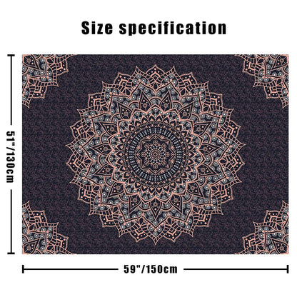 Edeesky Black Mandala Tapestry Wall Hanging Psychedelic Wall Tapestry Aesthetic Indian Hippie Decor Bohemian Art Boho Home Decoration for Bedroom,Living Room,Dorm