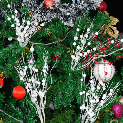 Jmkcoz 12 Pack Glitter Curly Christmas Spray Set White Wispy Willow Christmas Berry Picks Sprays Glittered Twigs Decor for Christmas Tree Topper Wreath Garland Bouquet Floral Arrangement (White)