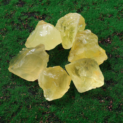 Apengshi Citrine Raw Crystals 2PCS Natural Rough Rocks Healing Crystal and Stones DIY Raw Stones Meditation Fountain Garden Home Decor