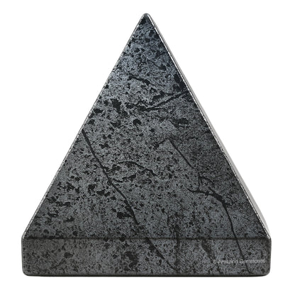 Amazing Gemstone Hematite Pyramid Crystal Healing Stones - 1.5" Great Pyramid Figurine of Natural Stone Pyramid for Meditation, Reiki, Chakra Balancing and Crystal Pyramids Grid