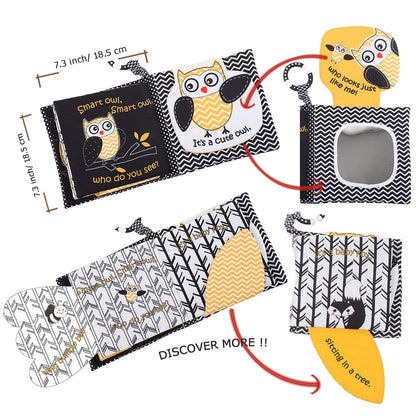 Fish Baby Crinkle Books & Owl Newborn Toys Infant Toys for Babies Infants 0-6, 6-12 & 12-18 Months, Books for 1 Year Old