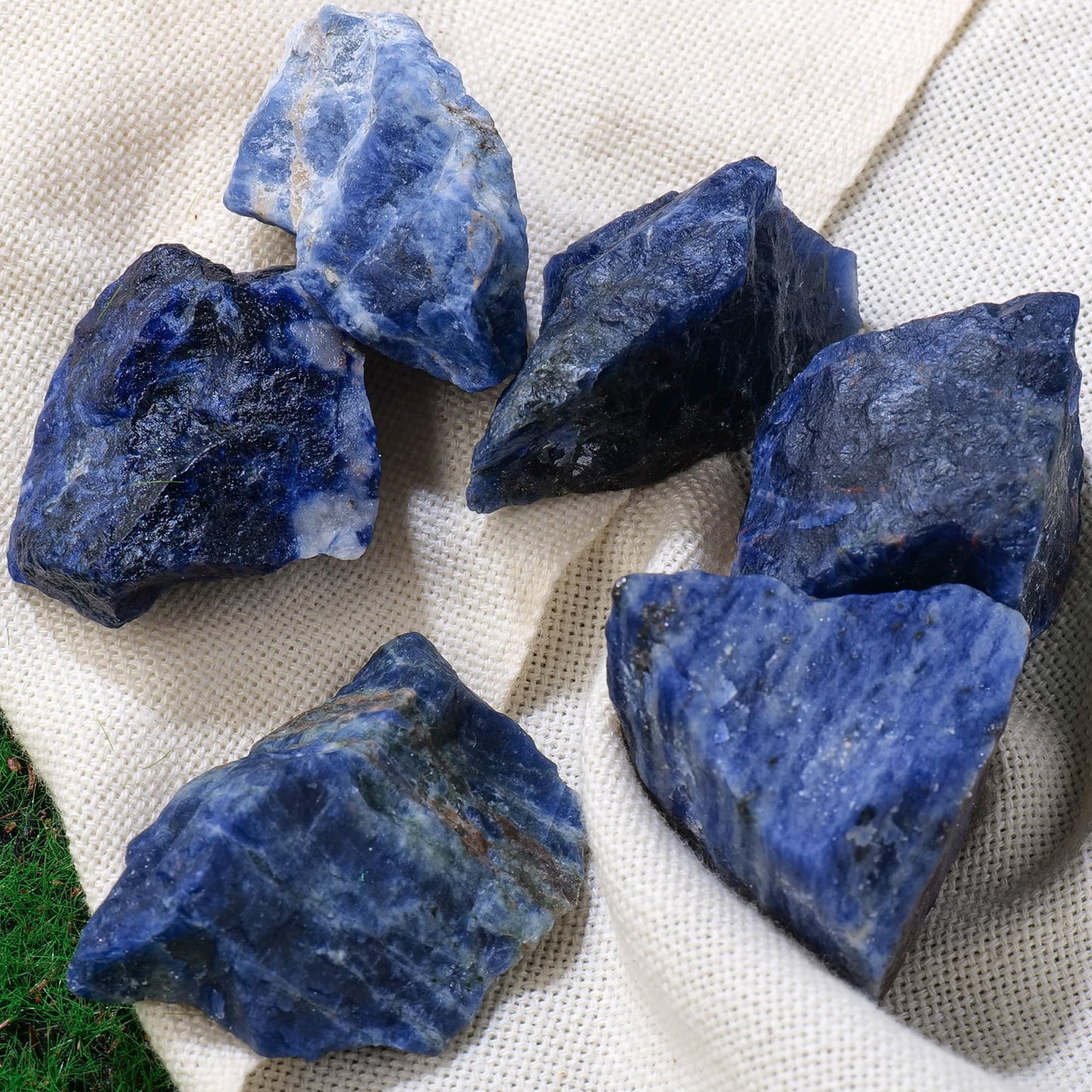 Apengshi 1.2-2'' Sodalite Raw Stone Natural Crystal Healing Crystal and Stone Rough Rocks for Fountain Home Garden Decor Meditation
