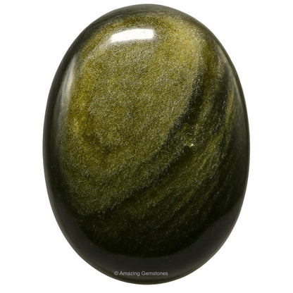 Amazing Gemstone Golden Sheen Obsidian Crystals and Healing Stones - Large Palm Stone Crystals Piedra - Crystal for Good Luck, Positive Energy, Meditation - Unique Stocking Stuffers, Gifts for Women
