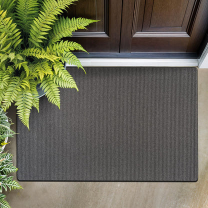 Beverly Rug Non-Slip Modern Entry Rug 2x3 Solid Traditional Rubber Backing Machine Washable Soft Thin Indoor Area Rugs for Living Room Stain Resistant Non Shedding Casual Carpet (2 x 3 Gray)