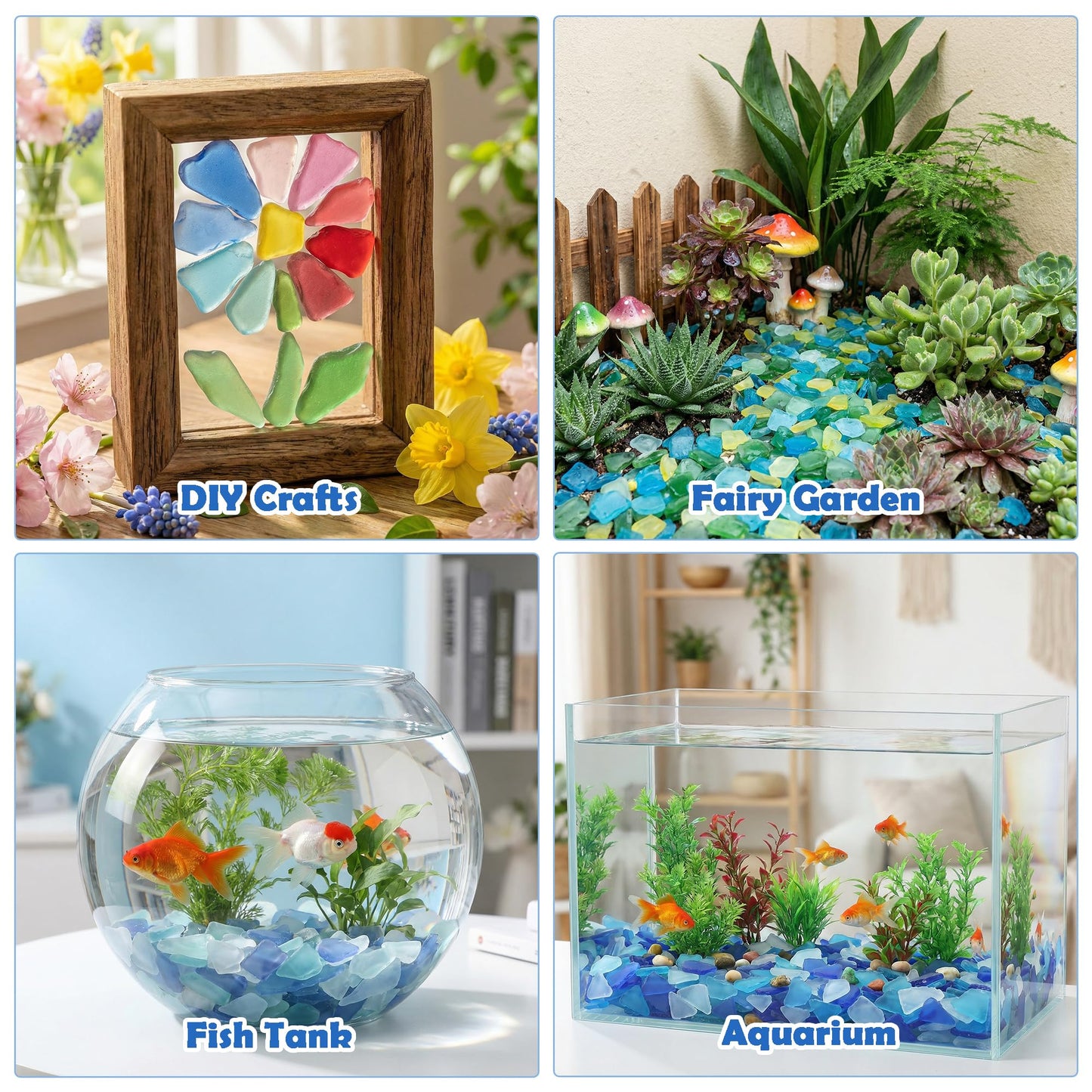 LAIDANLA 13oz Sea Glass for Crafts, 0.78–1.57in Teal Frosted Seaglass Decorative Glass Stones Vase Filler for DIY Resin Art Coastal Home Decor Aquarium Wedding Table Centerpieces