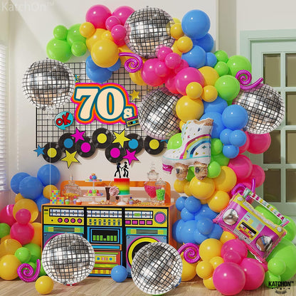 KatchOn, Big Silver Disco Ball Balloons - 22 Inch, Pack of 6 | Disco Party Decorations, 4D Sphere Disco Balloons for 70s Theme Party Decor, Bachelorette Party Decorations | Graduation Decorations 2026