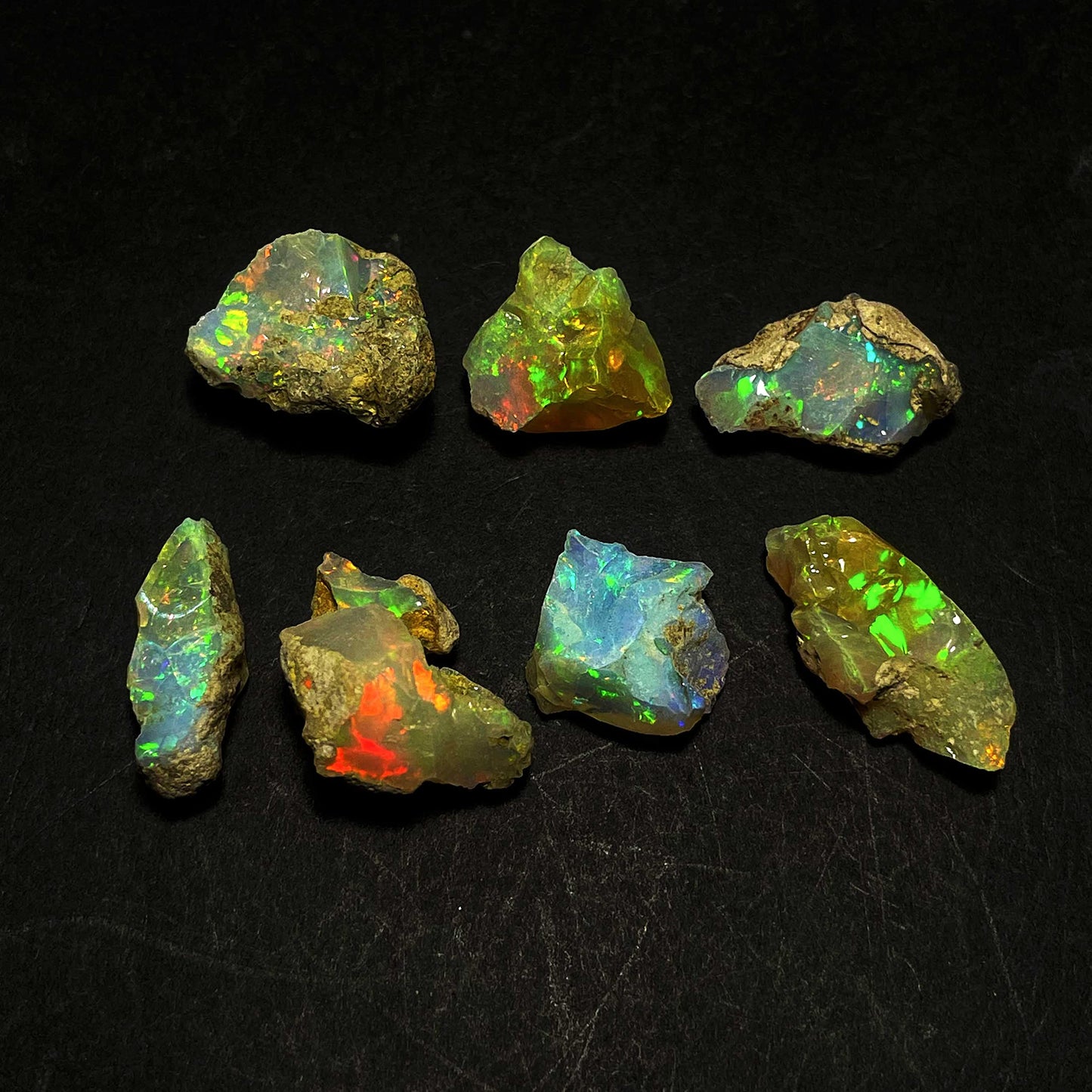 GEMWORLDJAIPUR AAA Quality Natural Ethiopian Opal Jumbo Fire Rough 25 Carats 5-8 Pcs, Natural Opal Gemstones Raw For cutting cabbing polishing DIY art and craft, 10-15 MM, White