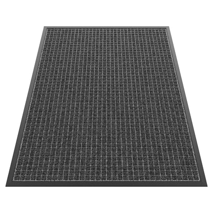 HOMEK Sturdy Front Door Mat Outside Entrance, 4' x 3' All-Season All-Weather Doormat Waterproof, Stain and Fade Resistant, Natural Rubber Indoor Outdoor Welcome Door Mat Trap Dirt