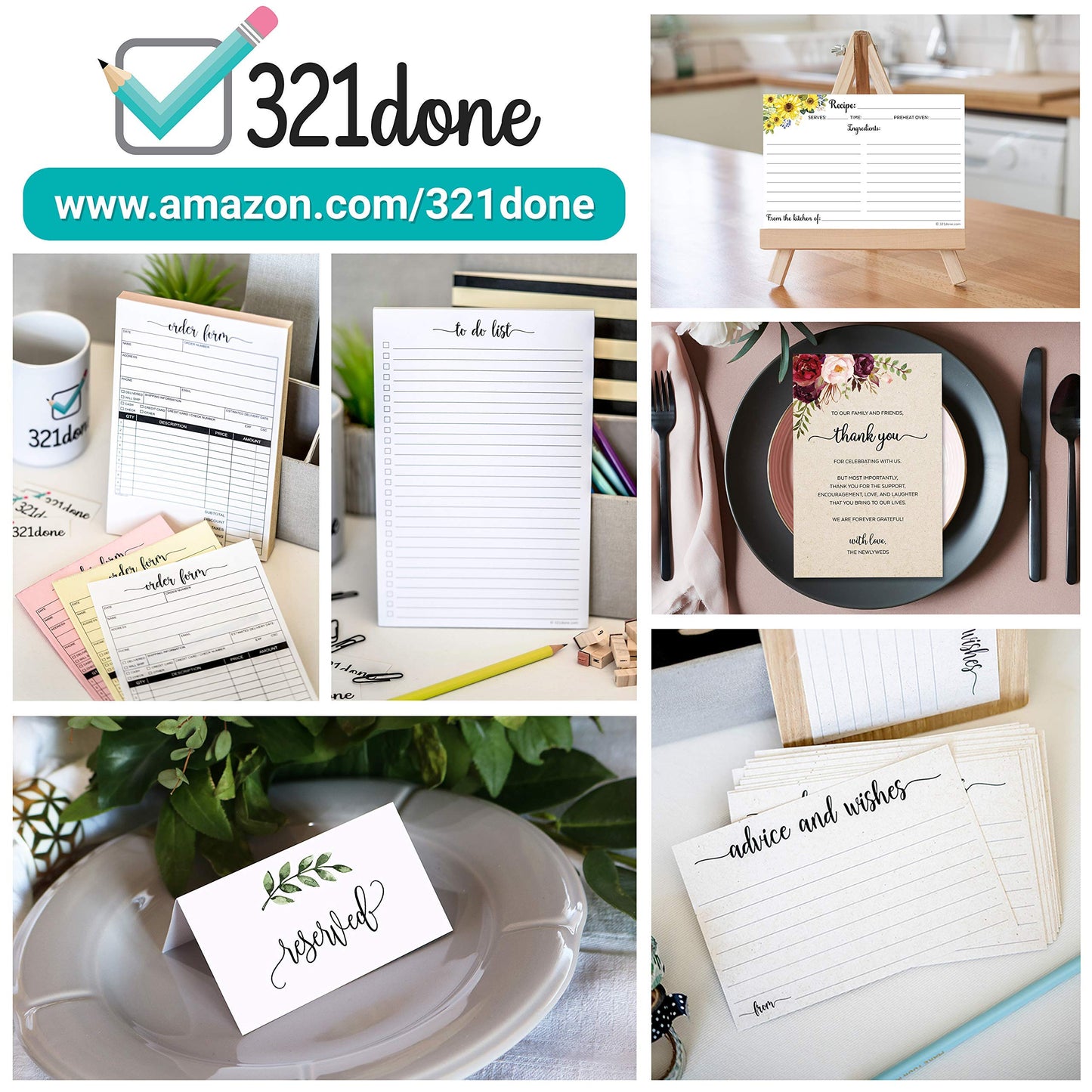 321Done Weekly Schedule Planning Notepad - 50 Sheets (5.5x8.5) – Hourly Appointment Productivity Weekly Planner Tear-Off Note Pad - Cute Simple Script Half-Letter Small Size - Made in USA