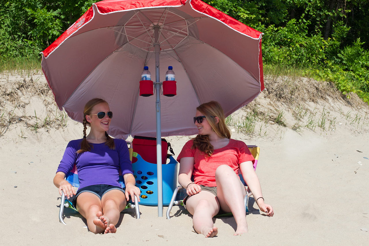 Wondershade Ultimate Portable Sun Shade Umbrella – Lightweight Adjustable Outdoor Patio & Beach Umbrella with Tripod Base (Blue)