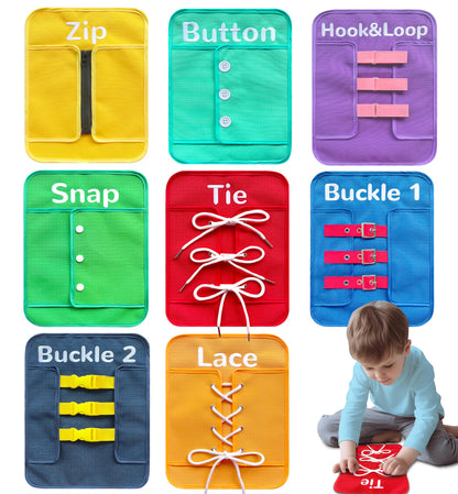 Craftstory Toddlers Montessori Busy Board for 3 4 5 Years Basic Life Skills, Sensory Toys for Boys Girls Preschool Clam Down Learning Activities