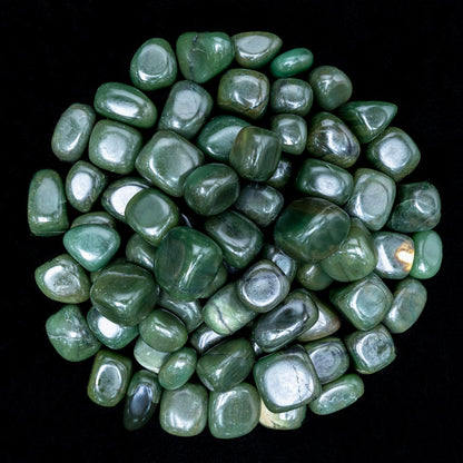 "Crocon 1LB Green Aventurine Tumbled Stones and Crystals bulk 2000+ Carats Natural Crystal Kit for Reiki Healing Crystal Polished, Tumble Stones, Chakra Balancing, Gift, Home Decor Size : 2025 mm"