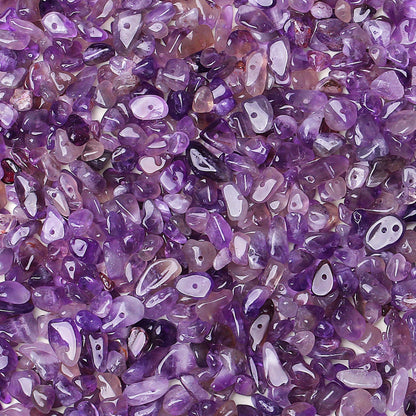 ZHIYUXI 400pcs Amethyst Beads Purple Beads 5-8mm Crystals Gemstones for Bracelet Making 2 Strands Irregular Amethyst Stones Loose Rocks Bead for Jewelry Making Hole Drilled DIY Craft Necklace Gifts