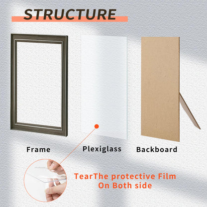 Modern Photo Frame for Wall & Desk, Decorative Picture Frame for Family Photos, Versatile Display Frame for Home and Office Décor(Brown Grain 3.5x5in)