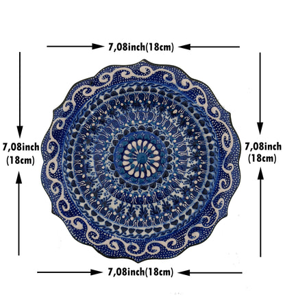 Ayennur Turkish Decorative Plate Handmade Ceramic Ornament for Home&Office Wall Decor