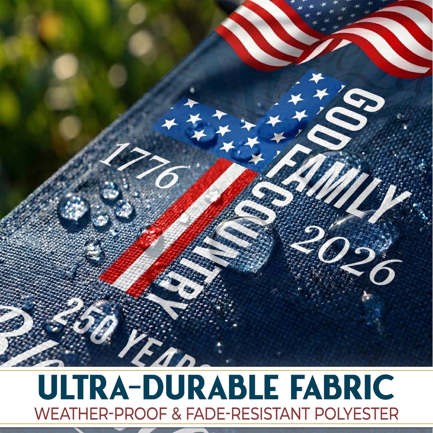 FLAGWIX American 250 Years of Blessing Flag - Polyester Double-sided Yard Flags For Outside Garden Flag (11.5" x 17.5") - 4th of July Decorations for Home Yard Garden Decor Banner, Gifts For Men Women
