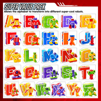 JOYIN Alphabet Robots Toys for Kids, ABC Learning Toys, Alphabots, Letters, Toddlers Education Toy, Carnival Prizes, Treasure Box and Prize for Classroom, Birthday Gift for Kids 3 4 5 6 7 8