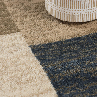 Superior Mid-Century Modern Geometric Design Area Rug, with Jute Backing, Perfect Hardwood, Tile, or Carpet Cover, Ideal for Bedroom, Kitchen, Living Room, Entryway, or Office, 2' 7" x 8', Grey Brown
