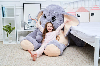 IKASA Giant Elephant Stuffed Animal Plush Toys Gifts (Gray, 72 inches)