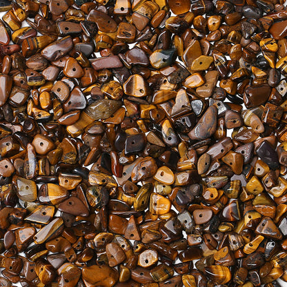 ZHIYUXI 400pcs Tiger Eye Beads Crystal 5-8mm Beads Gemstones for Bracelet Making Irregular Tiger Eye Stone Bead for Jewelry Making Craft 2 Strands