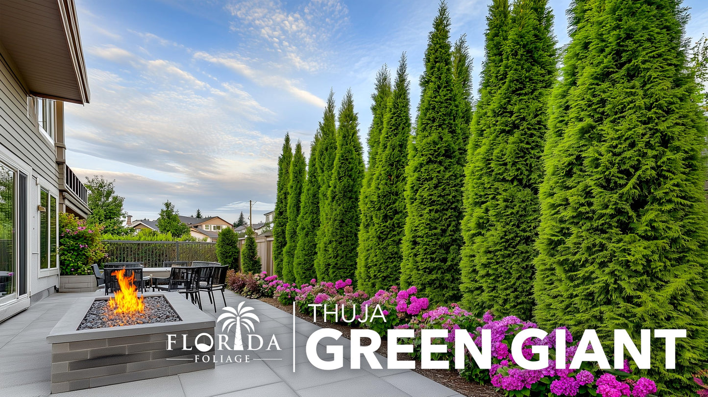 Green Giant Arborvitae | 1 Large Trade 3 Gallon Tree | Thuja Plicata | Live Evergreen Privacy Screening Plants