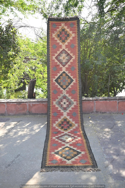 RugsJaipurIndia Handwoven Kilim Wool & Jute Rug - Flatweave Dhurrie Area Rug for Living Room Kitchen Bedroom or Entryway Non-Slip Wool & Jute Rug for Stylish Home Decor