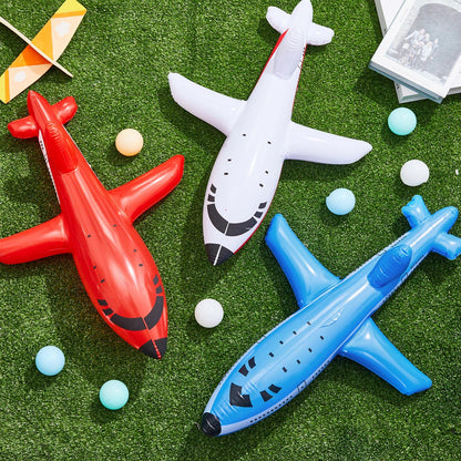 Lewtemi 12 Pieces Inflatable Airplanes Party Decoration Red White Blue Aircraft Inflates Plane for Independence Day Birthday Shower Party Supplies 24.5 and 15.75 Inch
